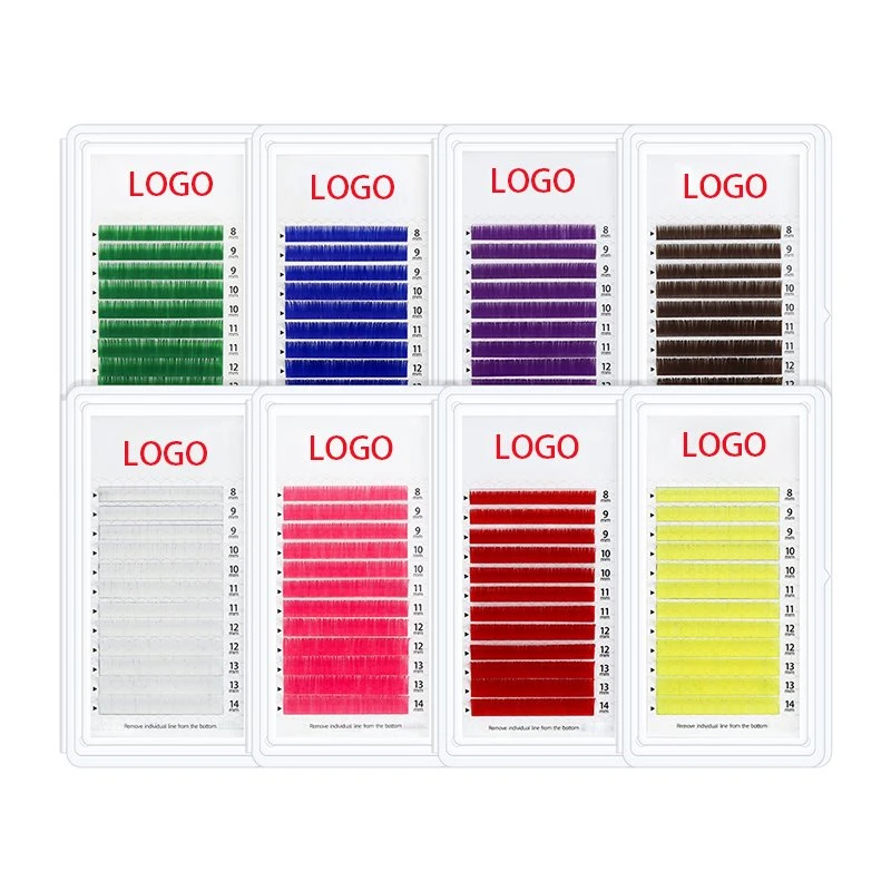 colored classic lashes extension